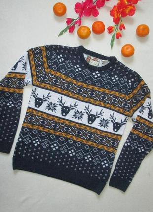 Шикарный новогодний рождественский свитер в норвежский принт с оленями star clothing ⛄❄️⛄**1 фото