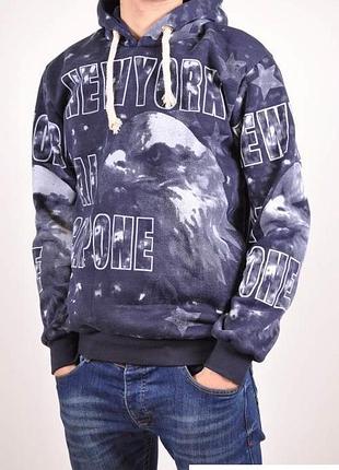 Батник чоловічий трикотажний на флісі white paradise.