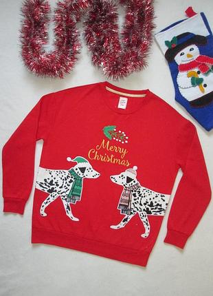 Суперовый новогодний свитшот с начесом и блестящей нитью принт собаки george ⛄❄️⛄