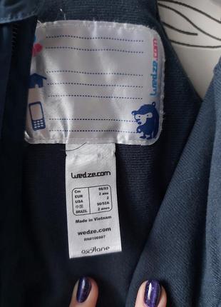 Синий брендовый зимний комбинезон зимние штаны5 фото