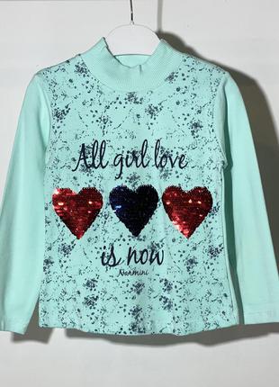 Водолазка утепленная для девочки narmini 5803 92 см бирюзовый