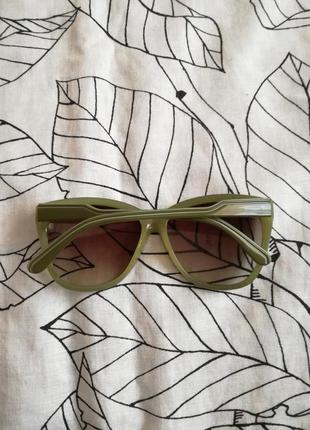 Вінтажні оливкові окуляри basley6 фото