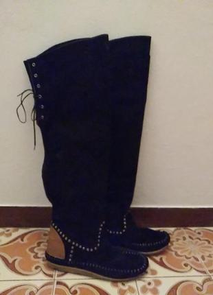 Сапожки натуральный замш
