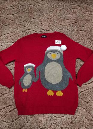 212. новорічний джемпер. р. - наш 44 оверсайз