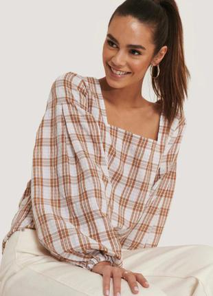 Блуза na-kd с обьемными рукавами