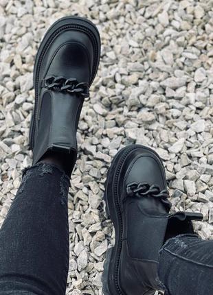 Кожаные натуральные ботинки зима и деми