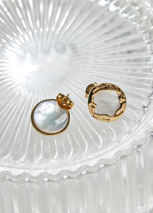 Серьги позолото 18к