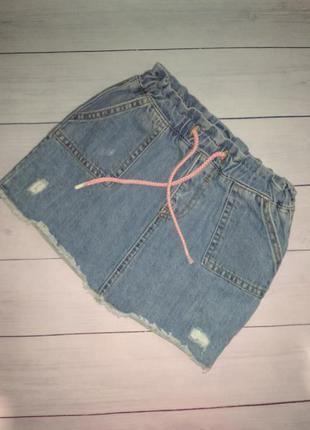 Джинсова спідничка river island mini на 3-4 роки