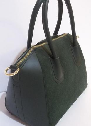 Элегантная, деловая женская сумка в стиле givenchy. кожа комбинированная с замшем.3 фото
