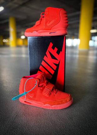 Мужские кроссовки nike air yeezy 2 sp red  | чоловічі кросівки найк2 фото