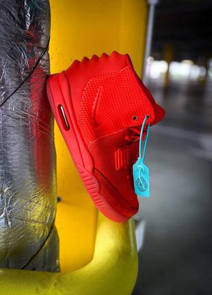 Мужские кроссовки nike air yeezy 2 sp red  | чоловічі кросівки найк5 фото