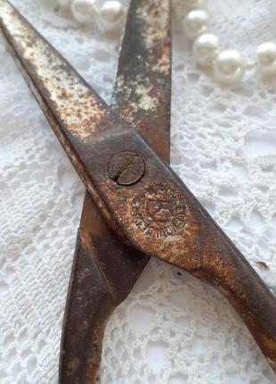 Ножиці розкрійні срср вуглецева сталь універсальні радянські з клеймом вінтаж3 фото