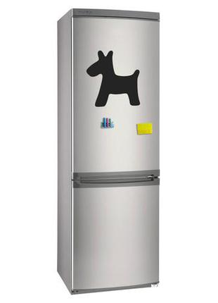 Магнітно-грифельна (крейдяна) дошка на холодильник для записів і малювання крейдою собака розмір 30х42 см