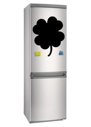 Магнітно-грифельна (крейдяна) дошка на холодильник для записів і малювання крейдою конюшина розмір 42х52 см