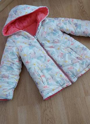 Куртка двостороння з єдинорогами