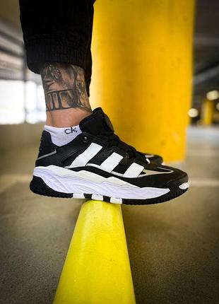 Мужские кроссовки adidas niteball black white | чоловічі кросівки