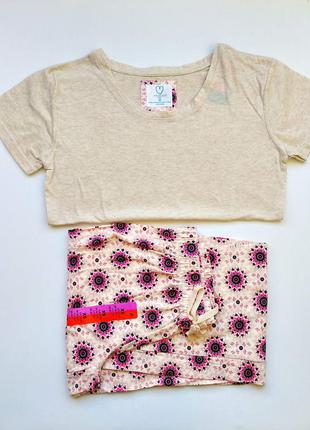Пижама женская трикотаж футболка и штаны love to lounge primark3 фото