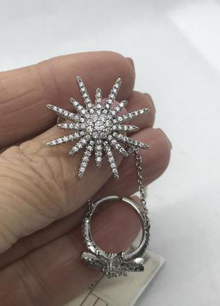Новое серебряное кольцо, серебро 925 проба, родиевое покрытие2 фото