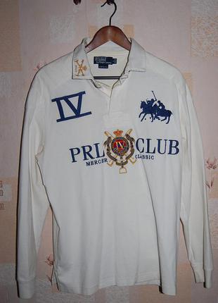 Рубашка поло коллекционная  polo ralph lauren club mercer classic l