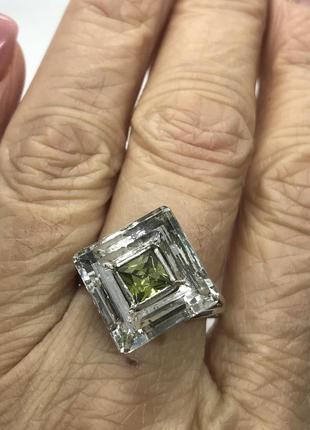 Новое серебряное кольцо с кристаллами сваровски1 фото