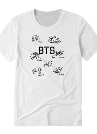 Оригинальная футболка bts подписи