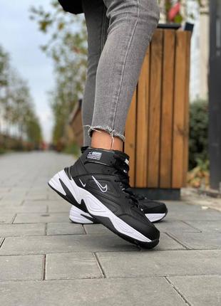 Зимние кроссовки nike m2k tekno winter black/white3 фото