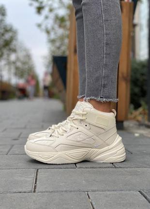 Зимние кроссовки nike m2k tekno winter beige5 фото