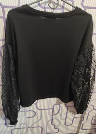 Кофта оверсайз рукава органза 3