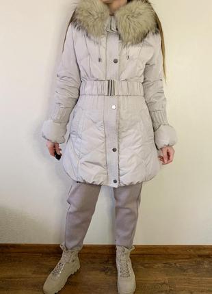 Пуховик, пальто, куртка, серый, сірий, длинный, довгий, icebear