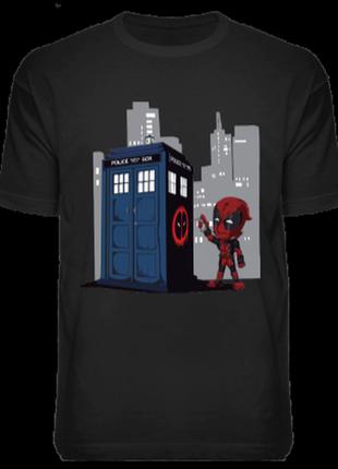 Футболка "deadpool tardis"