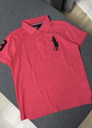 Футболка поло polo ralph lauren фуксия малина розовый