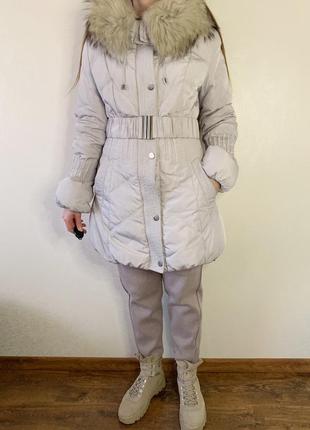 Пуховик, пальто, куртка, серый, сірий, длинный, довгий, icebear6 фото