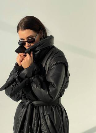 Теплый стильный пуховик пальто куртка-одеяло10 фото