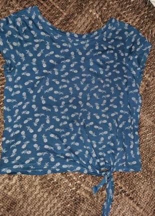 Футболка укороченная топ кроп топ майка oversize футболка маечка блузка рубашка блуза сорочка с ананасами2 фото