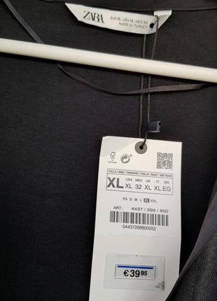 Zara черная рубашка под атлас вискоза2 фото
