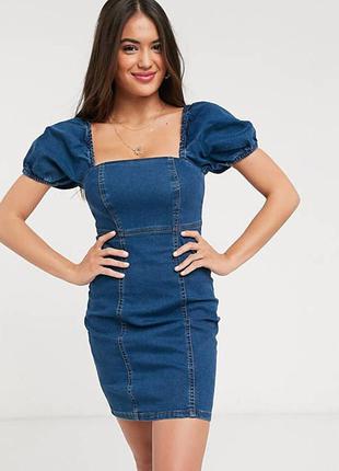 Джинсовое платье стреччевое new look denim1 фото