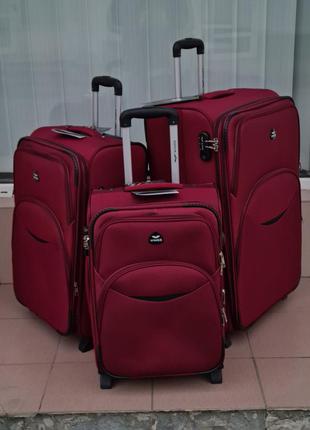 Тканинний валізу на 2-х колесах wings poland 🇵🇱1 фото