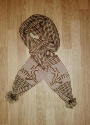 Шарф теплый athena бежево-коричневый