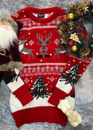 Унісекс новорічний светр з оленем