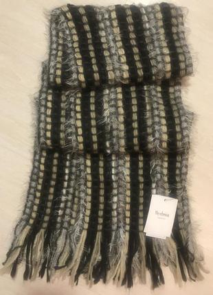 Нереально красивий і стильний брендовий теплий в'язаний шарф.