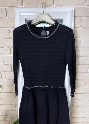 Трикотажное платье чёрное кэжуал paris suncoo нарядное милое3 фото