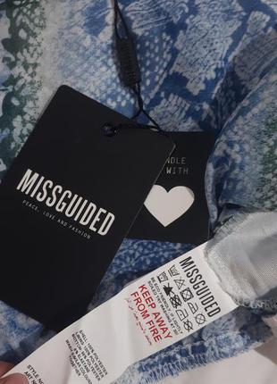 Боди с рукавами воланами от missguided/змеиный принт/шифоновое боди.блузас рукавами воланами9 фото