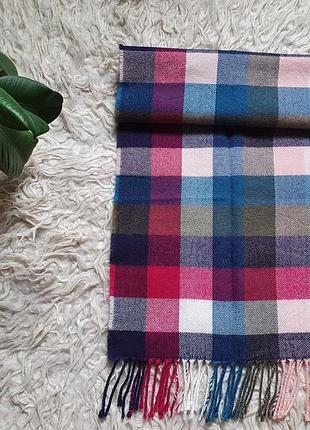 Шерстяний шарф у актуальну клітку зроблено у великобританії!