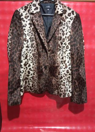 Пиджак леопардовый oggi, размер л-хл5 фото