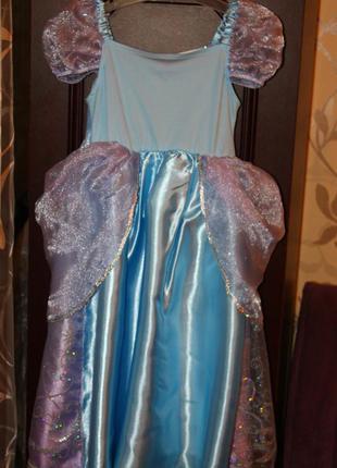 Карнавальное новогоднее платье золушки на 4-5 лет2 фото