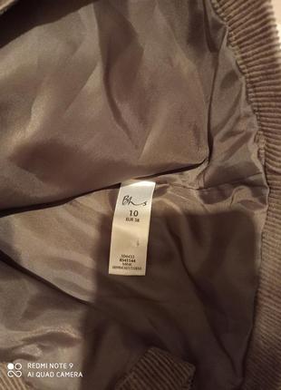 Вельветовый хлопковый пиджак bhs mink коричневый велюр хлопок2 фото