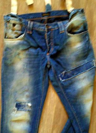 Крутые джинсы на подтяжках новые4 фото