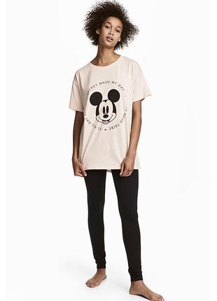 H&m пижама пижамная футболка с микки маусом