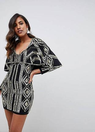 Шикарне,святкове,дуже ефектне плаття asos з кейпом.