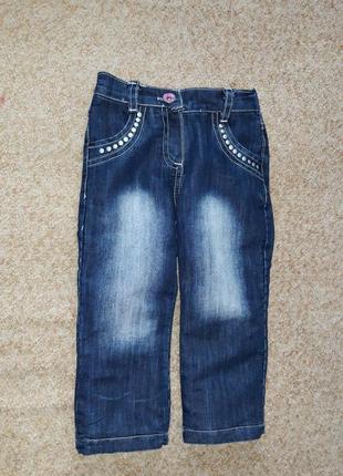 Фирменные джинсы на флисе на 2 года